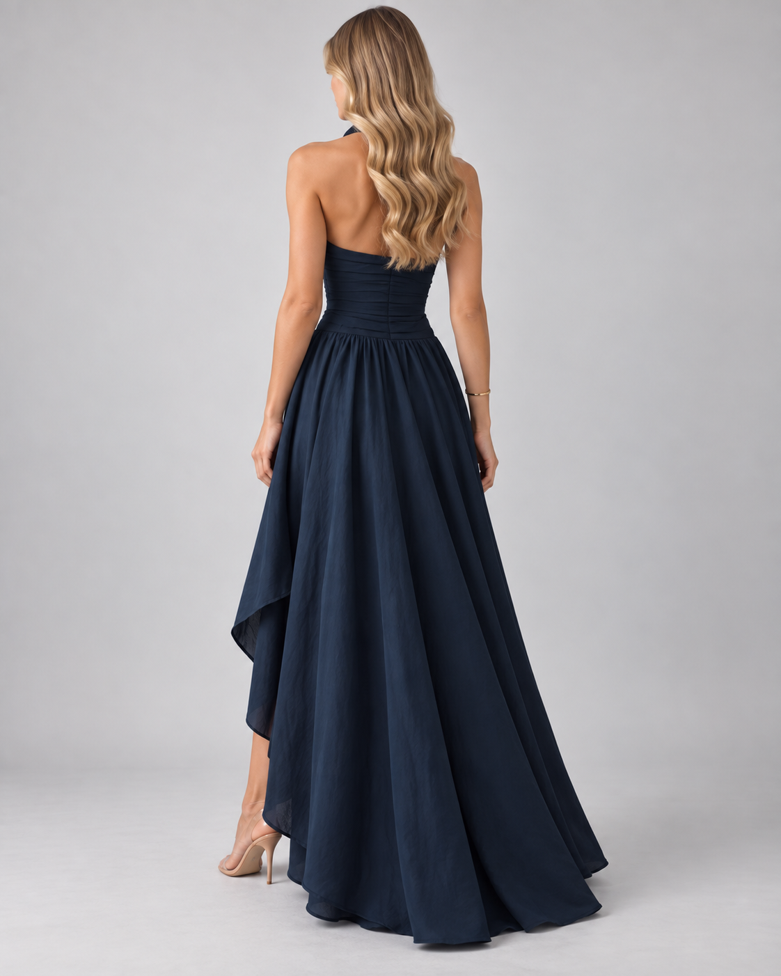 Amélie Midnight High-Low Maxi Dress