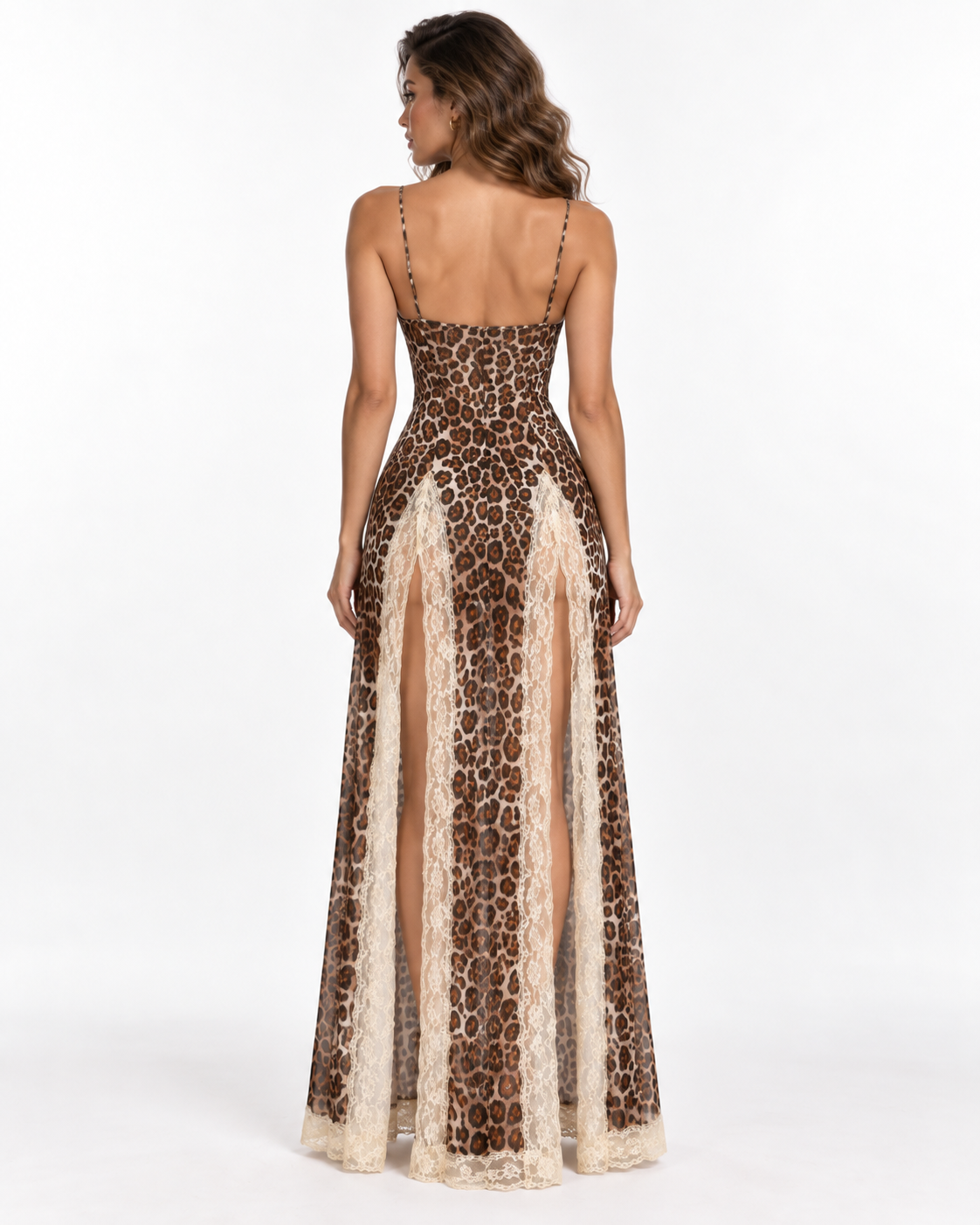 Amoréa Zahara Leopard Lace Maxi Dress