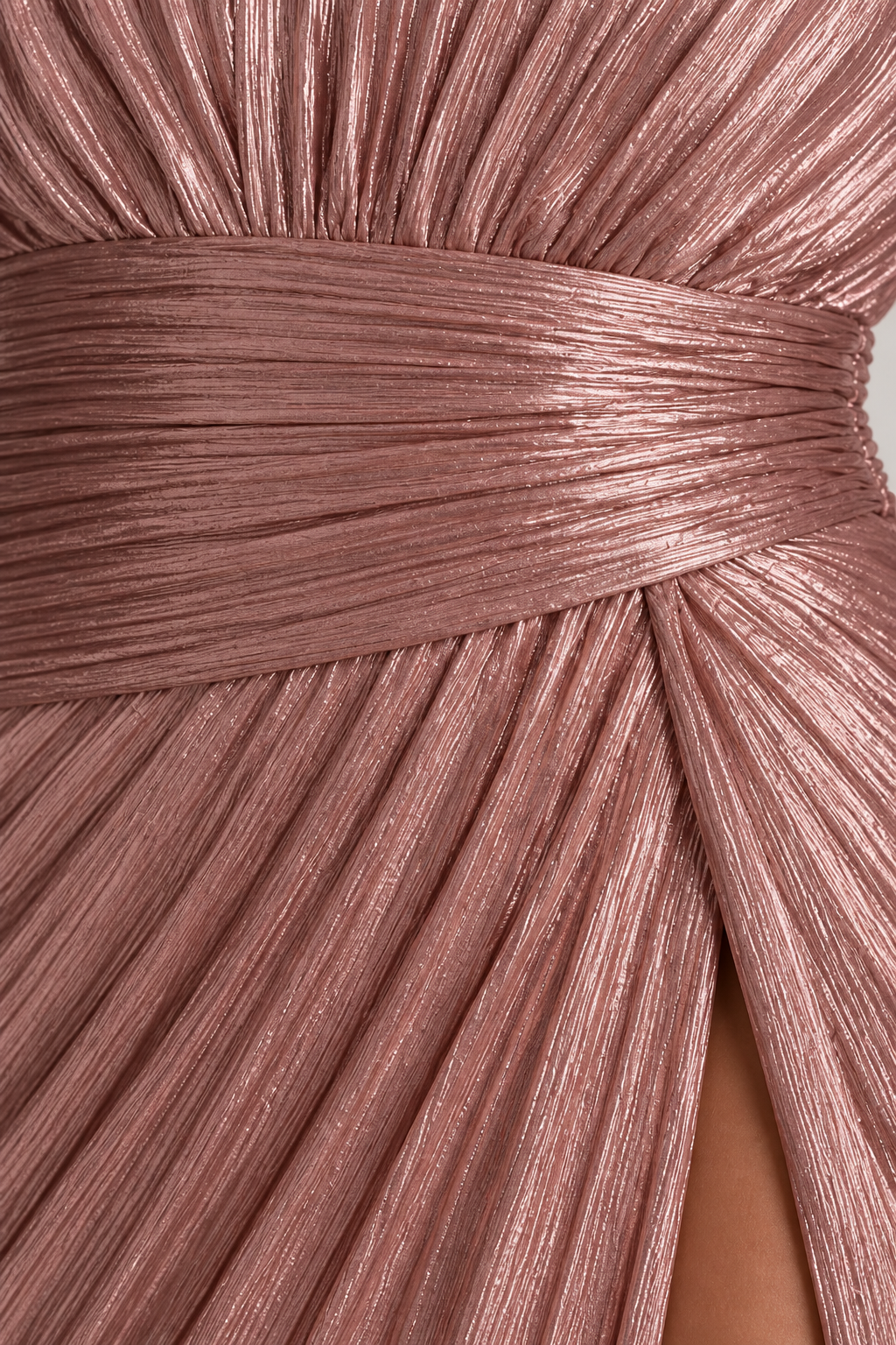 Rosalie Metallic Halter Maxi Dress