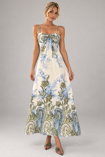 Elara Botanical Maxi Dress