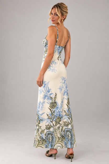 Elara Botanical Maxi Dress